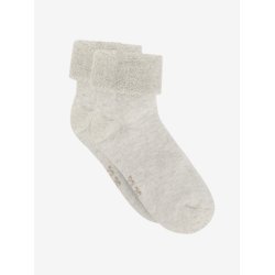 Minymo Sokker 2-pak Cozy Velour Silver Birch Melange