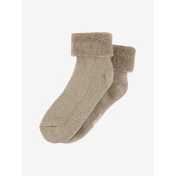 Minymo Sokker 2-pak Cozy Velour Silver Mink Melange