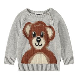 Molo Sweatshirt LS Strik Bless Teddy Bear knit