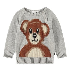 Molo Sweatshirt LS Strik Bless Teddy Bear knit
