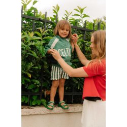 Bisgaard Sandal Trine Kjr X Addie Emerald Green Stripes