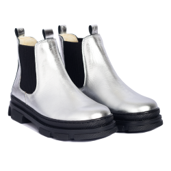 Angulus Chelsea Stvle med Elastik og Uldfoer Silver/Black 