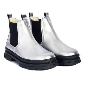 Angulus Chelsea Stvle med Elastik og Uldfoer Silver/Black 