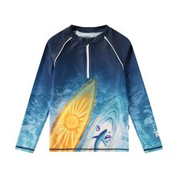 Molo UV Svmme T-shirt Noble Surf Art Blue Chill