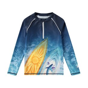 Molo UV Svmme T-shirt Noble Surf Art Blue Chill