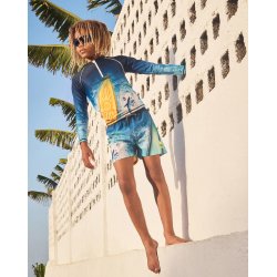 Molo UV Svmme T-shirt Noble Surf Art Blue Chill