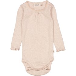 Wheat Body LS Rib Lace Rose Melange