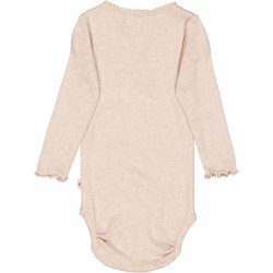 Wheat Body LS Rib Lace Rose Melange
