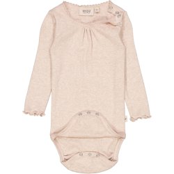 Wheat Body LS Rib Lace Rose Melange