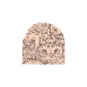 Soft Gallery Hue Beanie AOP Owl Coral