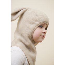 HUTTEliHUT Elefanthue Uld Fleece Balaclava Ears Camel Melange