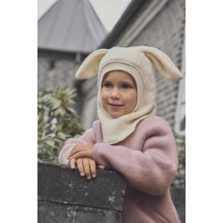 HUTTEliHUT Elefanthue Uld Fleece Balaclava Ears Tofu