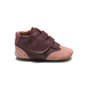 Pom Pom hjemmesko Sneaker Velcro Bordeaux/Rose