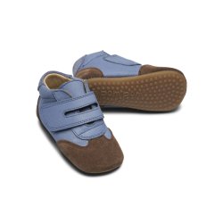 Pom Pom Hjemmesko Beginners Sneaker Velcro Dusty Blue Combi