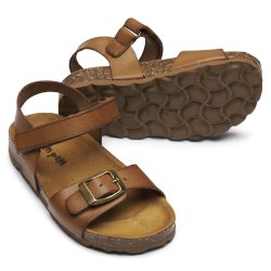 Pom Pom Sandal Bio Cork Camel