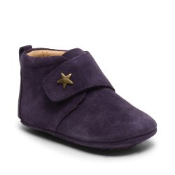 Bisgaard Hjemmesko Velcro "STAR" Purple
