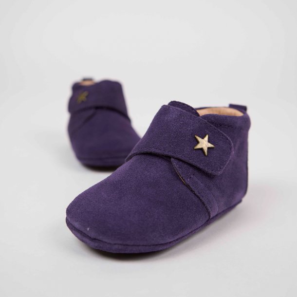 Bisgaard Hjemmesko Velcro "STAR" Purple
