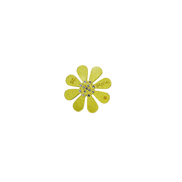 Bow's by Str Hrspnde Flower Yellow Glitter