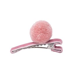 Bow's by St�r PomPom Clips 2-pak Velvet Antique Rose