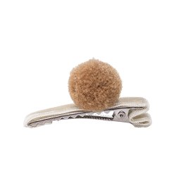 Bow's by St�r PomPom Clips 2-pak Velvet R�hvid