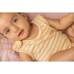 Petit Piao Body Vest Yellow Sun Striped