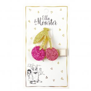 Ella & Monster Hrklips Cherry Glitter