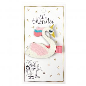 Ella & Monster Hrklips Glitter Swan