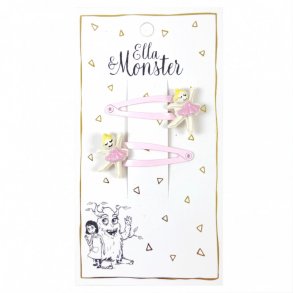 Ella & Monster Hrspnde Ballerina danser Pink 2 stk.