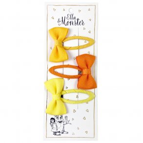 Ella & Monster Hrspnde Yellow Bow 3 stk.