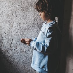 That's Mine Sweatshirt LS Finley Little Brother Light Blue Melange