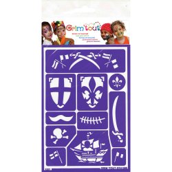 Grim'Tout Stencil til teatersminke - Ridder &amp; Pirat