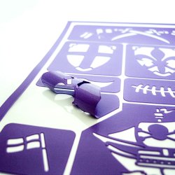 Grim'Tout Stencil til teatersminke - Ridder &amp; Pirat