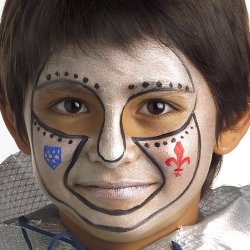 Grim'Tout Stencil til teatersminke - Ridder &amp; Pirat