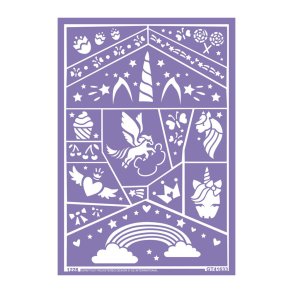 Grim'Tout Stencil til teatersminke - Enhjrning