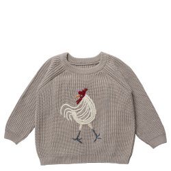 Hanevild Bluse LS Strik Grey Warm