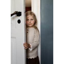 Hanevild Bluse LS Strik Viola Sand Creme Brulee