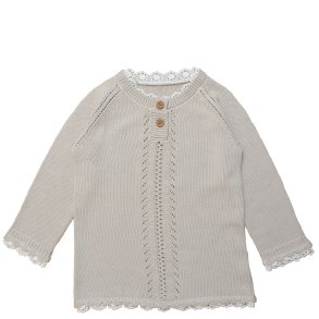 Hanevild Bluse LS Strik Viola Sand Creme Brulee
