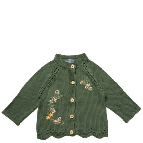 Hanevild Cardigan LS Strik Elna Bronze Green