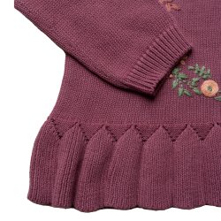 Hanevild Bluse LS Strik Agnes Chrushed Berry