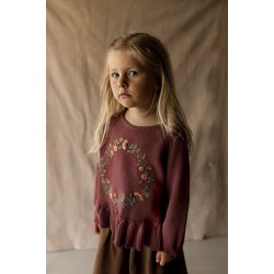 Hanevild Bluse LS Strik Agnes Chrushed Berry