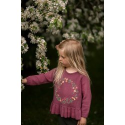 Hanevild Bluse LS Strik Agnes Chrushed Berry