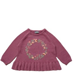Hanevild Bluse LS Strik Agnes Chrushed Berry