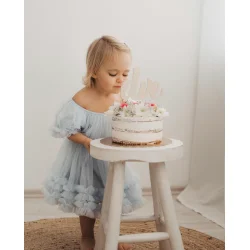 Dolly Kjole Frilly Light Blue