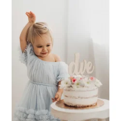 Dolly Kjole Frilly Light Blue