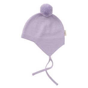 Copenhagen Colors Hue Uld Strik Bonnet m. Pompom Lavender