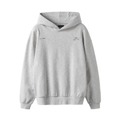 LMTD Sweatshirt Hoodie LS Ature Loose Light Grey Melange