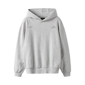 LMTD Sweatshirt Hoodie LS Ature Loose Light Grey Melange