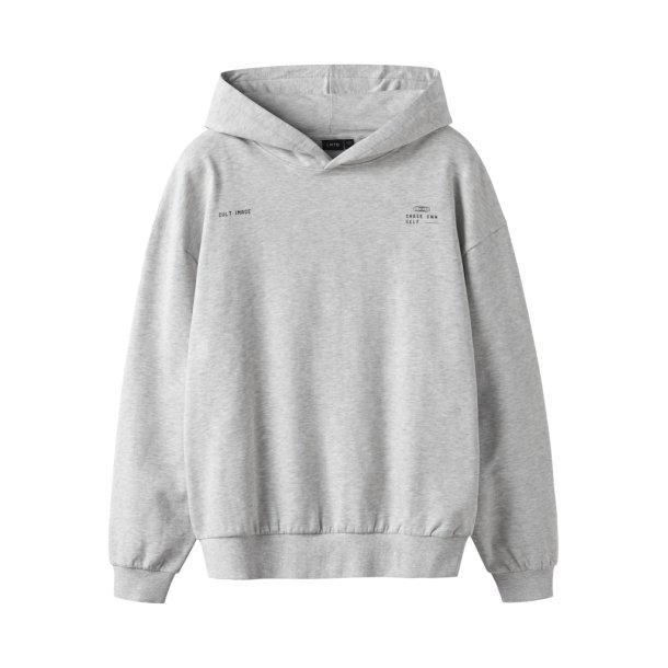 LMTD Sweatshirt Hoodie LS Ature Loose Light Grey Melange
