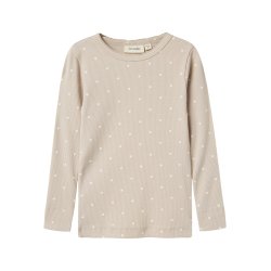Lil' Atelier Bluse Mini LS Gago Slim Gray Morn