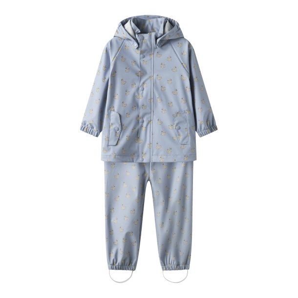 Lil' Atelier Regns�t Mini Ladry10 Rain Set AOP Zen Blue